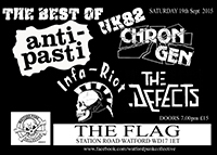 Infa Riot - The Best of UK82, The Flag, Watford 19.9.15